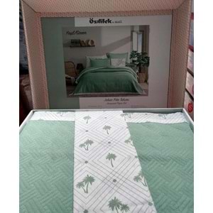 Özdilek Rf -Yeşil- Jakar Biyeli (Z) Tek Kişilik Pike Takımı (2 Yastık Kılıflı)