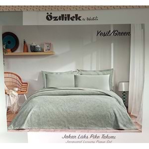 Özdilek Rf -Yeşil- Jakar Lux (Z) Tek Kişilik Pike Takımı (2 Yastık Kılıflı)