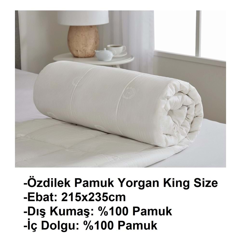 Özdilek Battal Çift Kişilik (King Size) %100 Pamuk Yorgan (215x235)