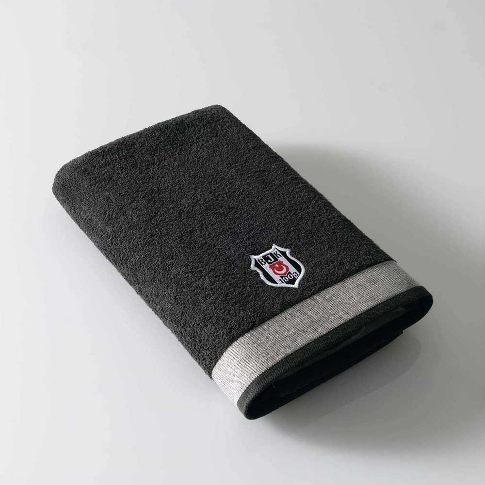 Taç Lisanslı Beşiktaş Bukle Pamuk 50X90 El Yüz Havlusu