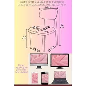 Mandaş Bohem Elma model eteksiz sandalye kılıfı 4 adet kakoa