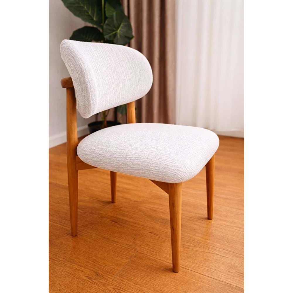 Mandaş Bohem Elma model eteksiz sandalye kılıfı 4 adet krem