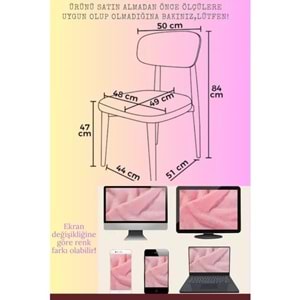 Mandaş Bohem Elma model eteksiz sandalye kılıfı 4 adet krem