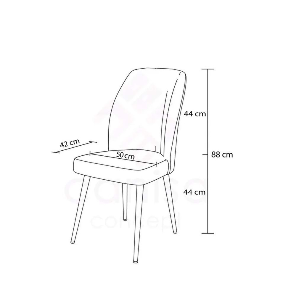 Mandaş Oval jakarlı Sandalye örtüsü krem 6 lı Vizon