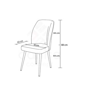 Mandaş Oval jakarlı Sandalye örtüsü Beyaz 4 Lı