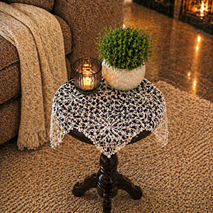 Mandaş Tığ işi El Örgü vitrin seti 16 parça Beyaz