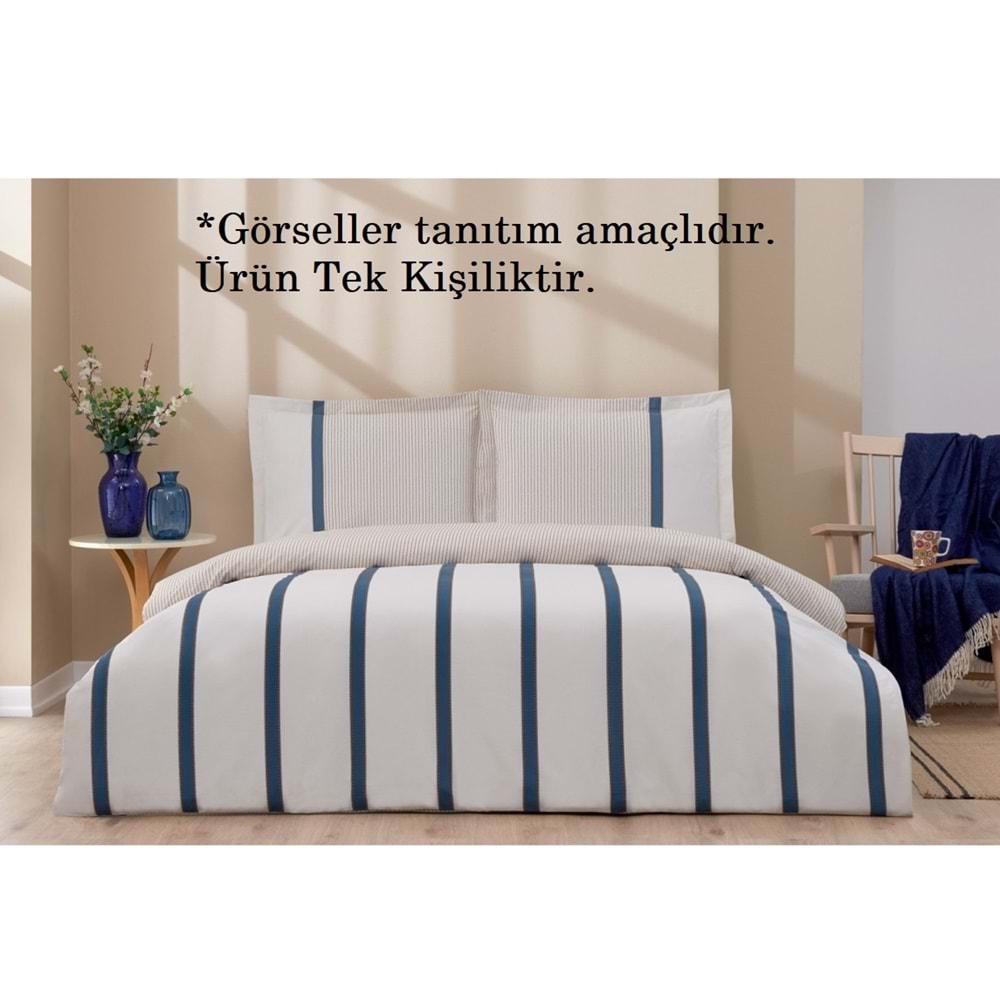 Özdilek Ranforce -Puntada Mavi- Tek Kişilik Nevresim Takımı