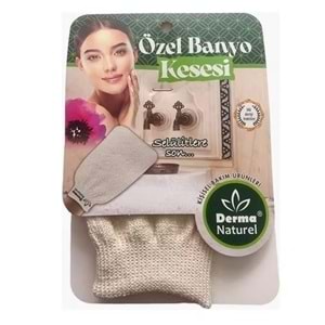 Derma Naturel Özel banyo kesesi Beyaz MS 34 2 li set