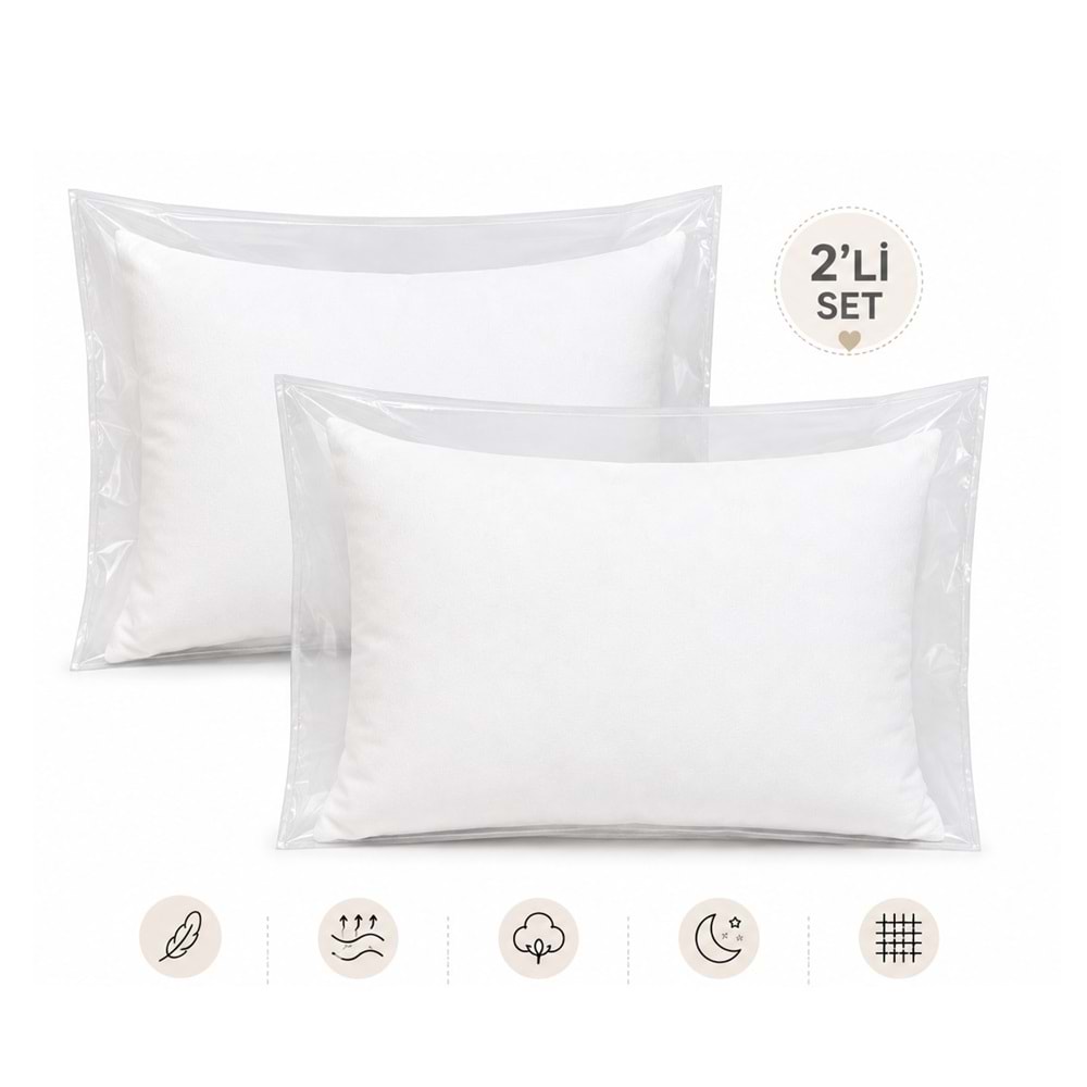Özdilek 2li Paket %100 Pamuk Kumaş Silikon Bebek Yastığı (35x45)
