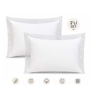 Özdilek 2li Paket %100 Pamuk Kumaş Silikon Bebek Yastığı (35x45)
