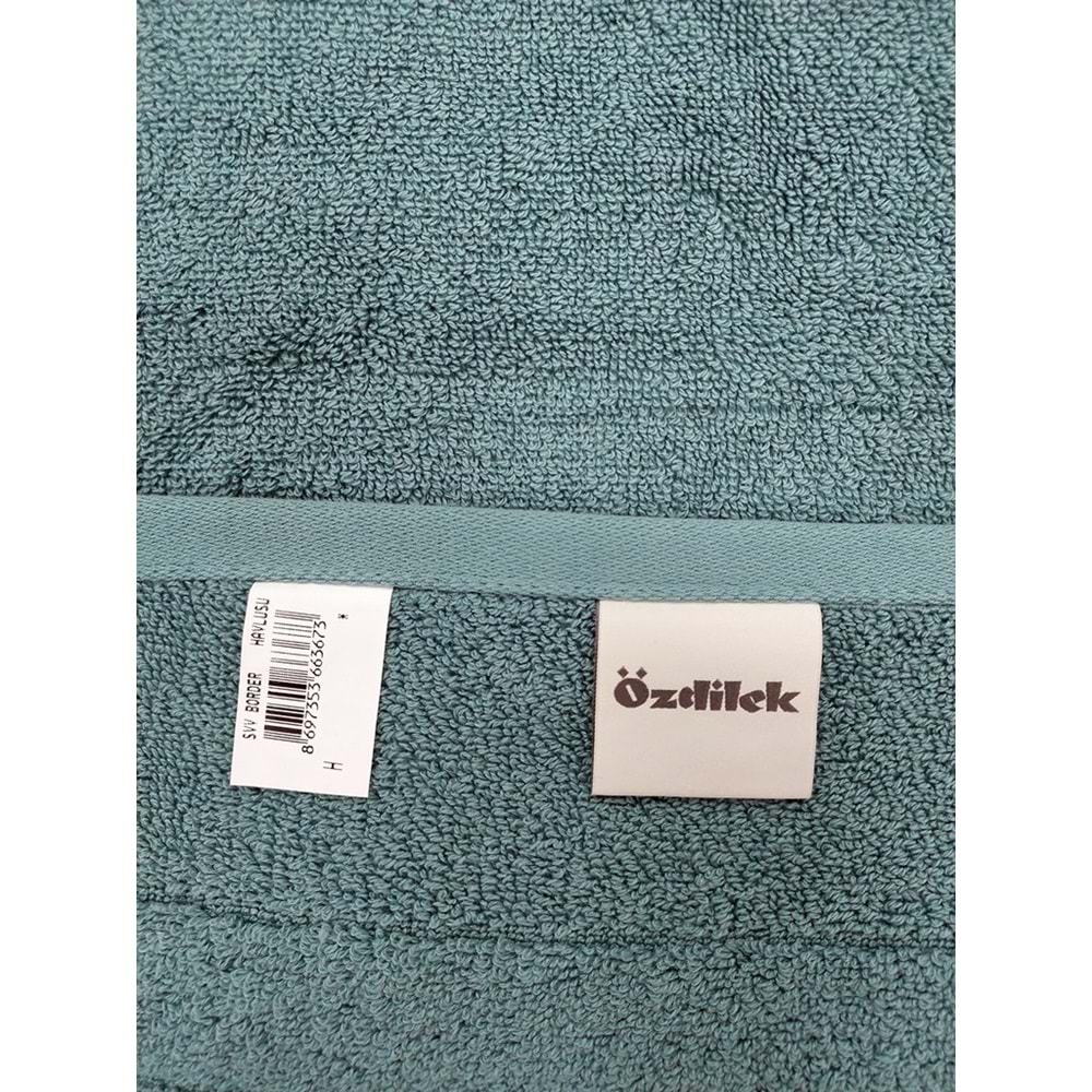Özdilek Svv Border Kalın ve Süper Emici Yeni Seri Banyo Havlusu (76x147) - Aqua (Su)