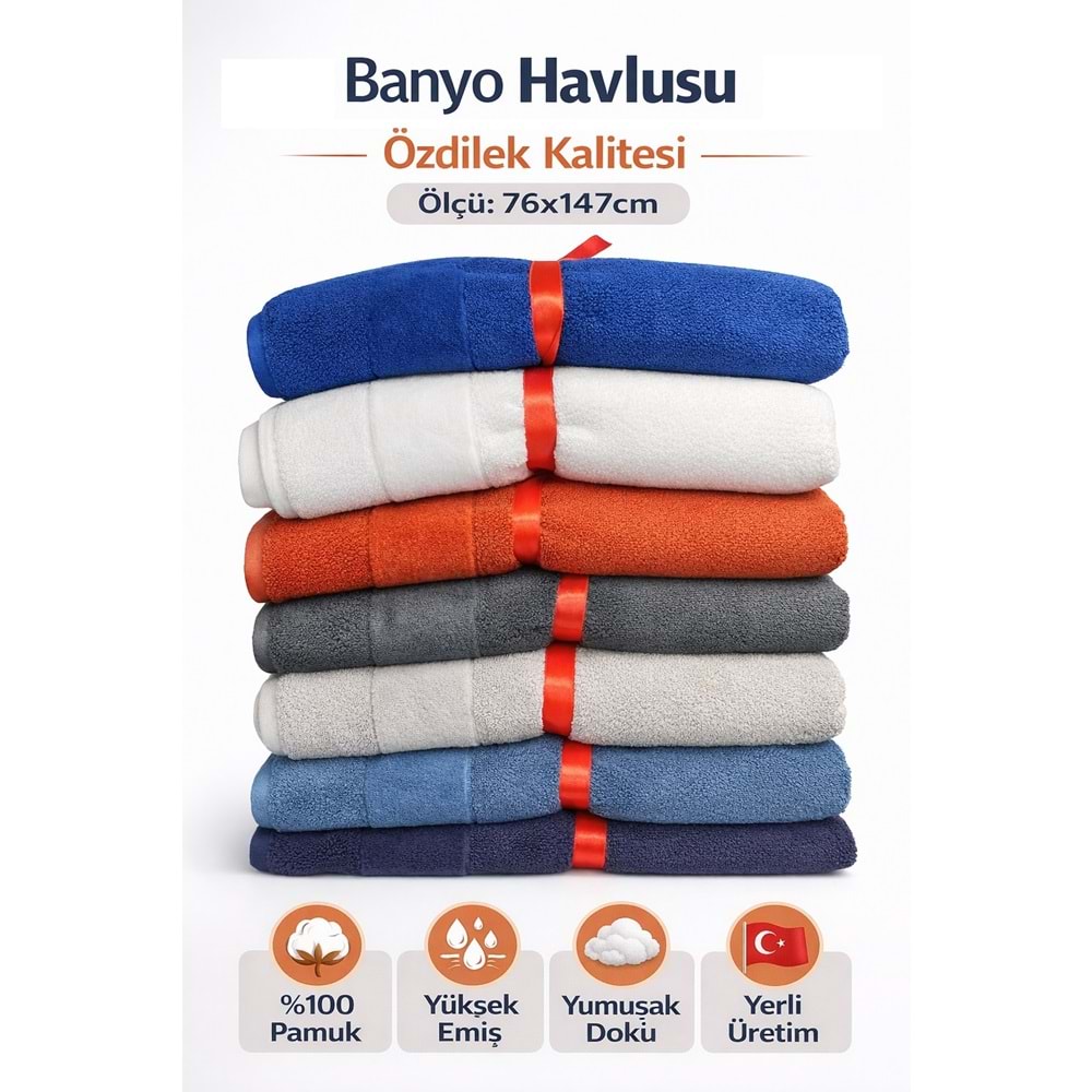 Özdilek Svv Border Kalın ve Süper Emici Yeni Seri Banyo Havlusu (76x147) - Silver (Gri)