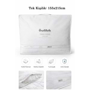 Özdilek Tek Kişilik Doğal %100 Pamuk Yorgan (155x215)