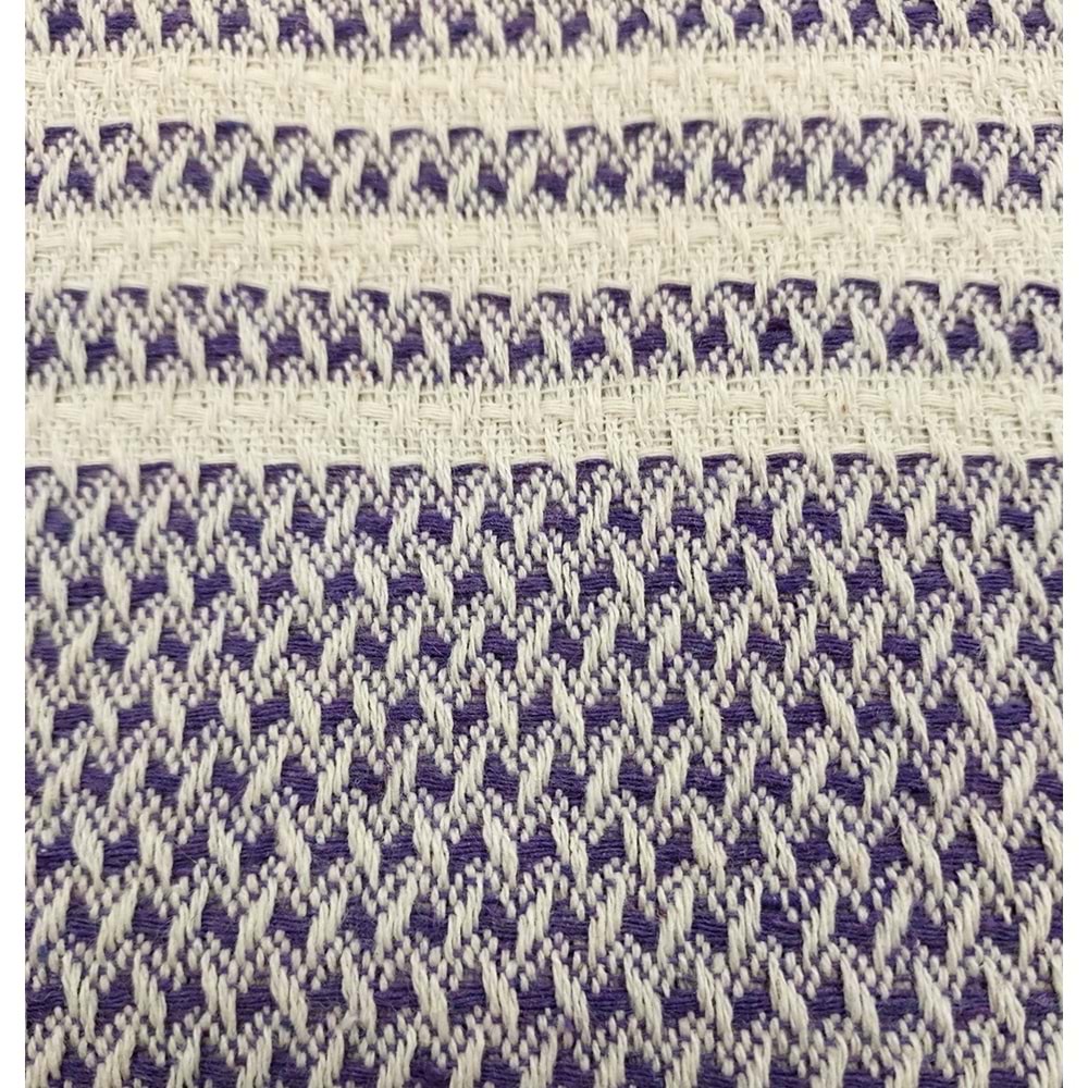Pamuklu Kaymaz Hasır Dokuma Maxi Boy Kolları Örten Koltuk Örtüsü (180x310) - Mor