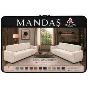 Mandaş Bohem Streç Maxi Takım Geniş kullanım alanlı Krem 3+3+1+1