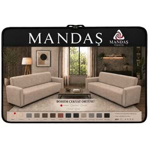 Mandaş Bohem Streç Maxi Takım Geniş Kullanım Alanlı Taş 3+3+1+1