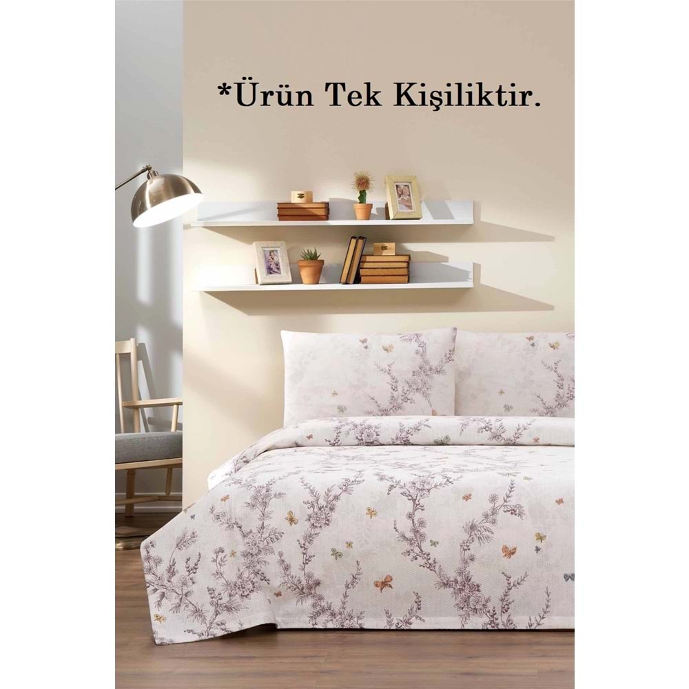 Özdilek Rf -Bloomlight Yeşil- Lastikli Çarşaflı Tek Kişilik Pike Takımı