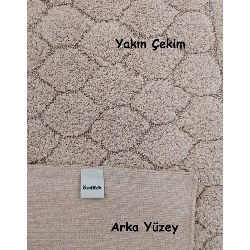 Özdilek Tufting 2li Banyo Seti, Pamuklu Paspas Takımı-Sensitive Bej