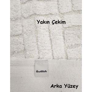 Özdilek Tufting 2li Banyo Seti, Pamuklu Paspas Takımı-Story Krem