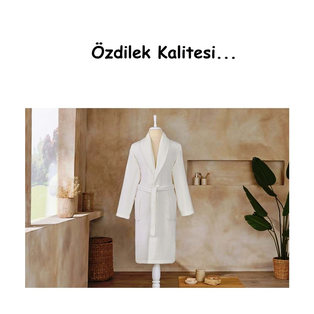 Özdilek Tek Bornoz Şalyaka-Colourist Krem (L Beden)