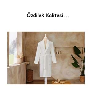 Özdilek Tek Bornoz Şalyaka-Colourist Krem (L Beden)