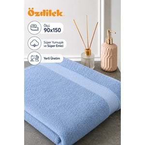 Özdilek -Woven Mavi- Süper Yumuşak Büyük Boy Banyo Havlusu (90x150)