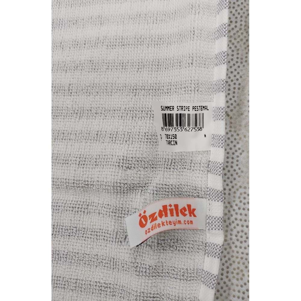 Özdilek -Summer Leaf & Stripe Tarçın- 2li Set Peştemal Plaj Havlusu (70x150)