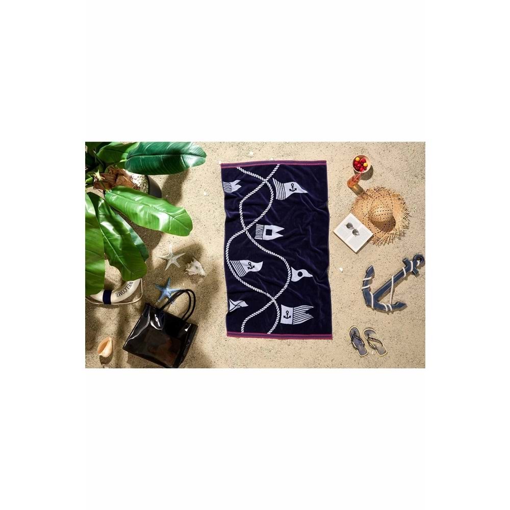 Özdilek Star Board Plaj Havlusu Büyük Boy (90x150)-Lacivert