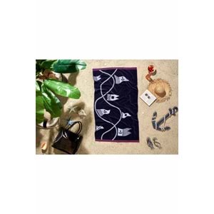 Özdilek Star Board Plaj Havlusu Büyük Boy (90x150)-Lacivert