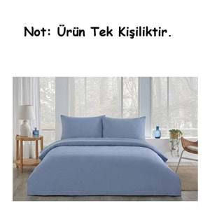 Özdilek -Colourist İndigo- Bamboo Lastikli Çarşaflı Tek Kişilik Pike Takımı
