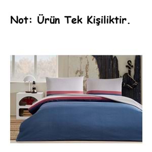 Özdilek Rf -Futurista Mavi- Lastikli Çarşaflı Tek Kişilik Pike Takımı