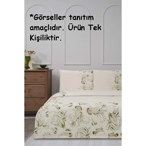 Özdilek Rf -Paisley Wind Bej- Lastikli Çarşaflı Tek Kişilik Pike Takımı
