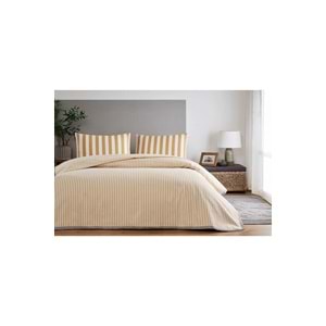 Özdilek Rf -Cabana Line Gold- Lastikli Çarşaflı Tek Kişilik Pike Takımı