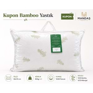Kupon Bamboo Yastık 800gr Çantalı (50x70)