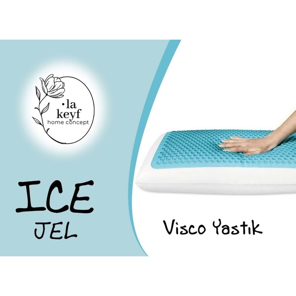 La Keyf Terletmeyen Ortopedik Yastık Serinleten Jelli 1.Kalite Visco Yastık (57x39x13)