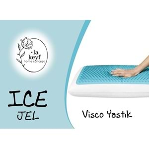 La Keyf Terletmeyen Ortopedik Yastık Serinleten Jelli 1.Kalite Visco Yastık (57x39x13)