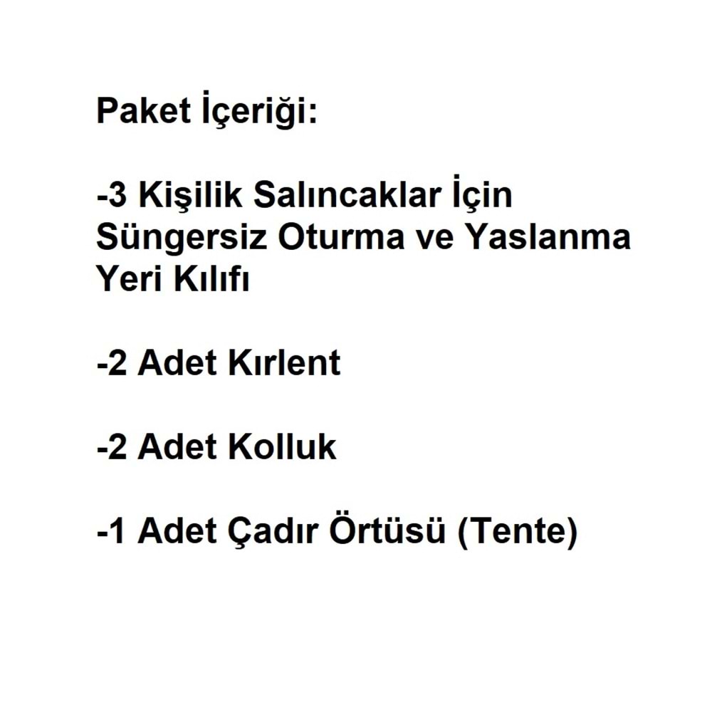 Süngersiz 3 Kişilik Salıncak Minder Seti (Kalın Pamuklu Kumaş)-Tropik Yeşil