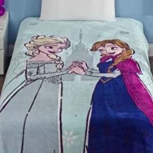 Taç Lisanslı Tek Kişilik Çocuk Battaniye (160x220)-Frozen Unıted