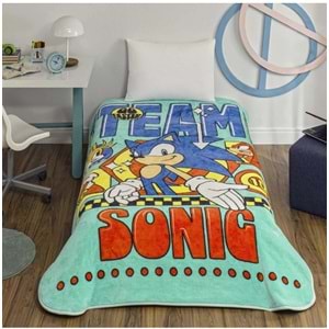 Taç Lisanslı Tek Kişilik Çocuk Battaniye (160x220)sonıc Modern
