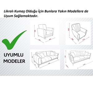 Altınkoza Still Jakarlı Streç Maxi Takım Koltuk Örtüsü (3+3+1+1)-İndigo