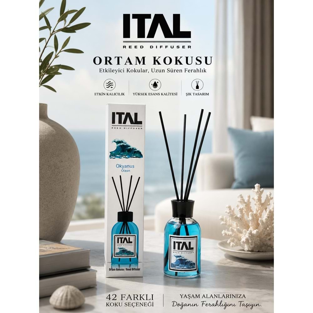 Ital Parfüm -Okyanus- Çubuklu Oda Kokusu (110ml)