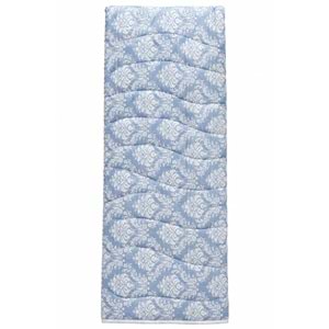Manolya Pamuklu Çok Amaçlı Tek Kişilik Pike, Yatak Ört (155x220) - Mavi Damask