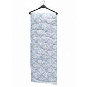 Manolya Pamuklu Çok Amaçlı Tek Kişilik Pike, Yatak Ört (155x220) - Mavi Damask