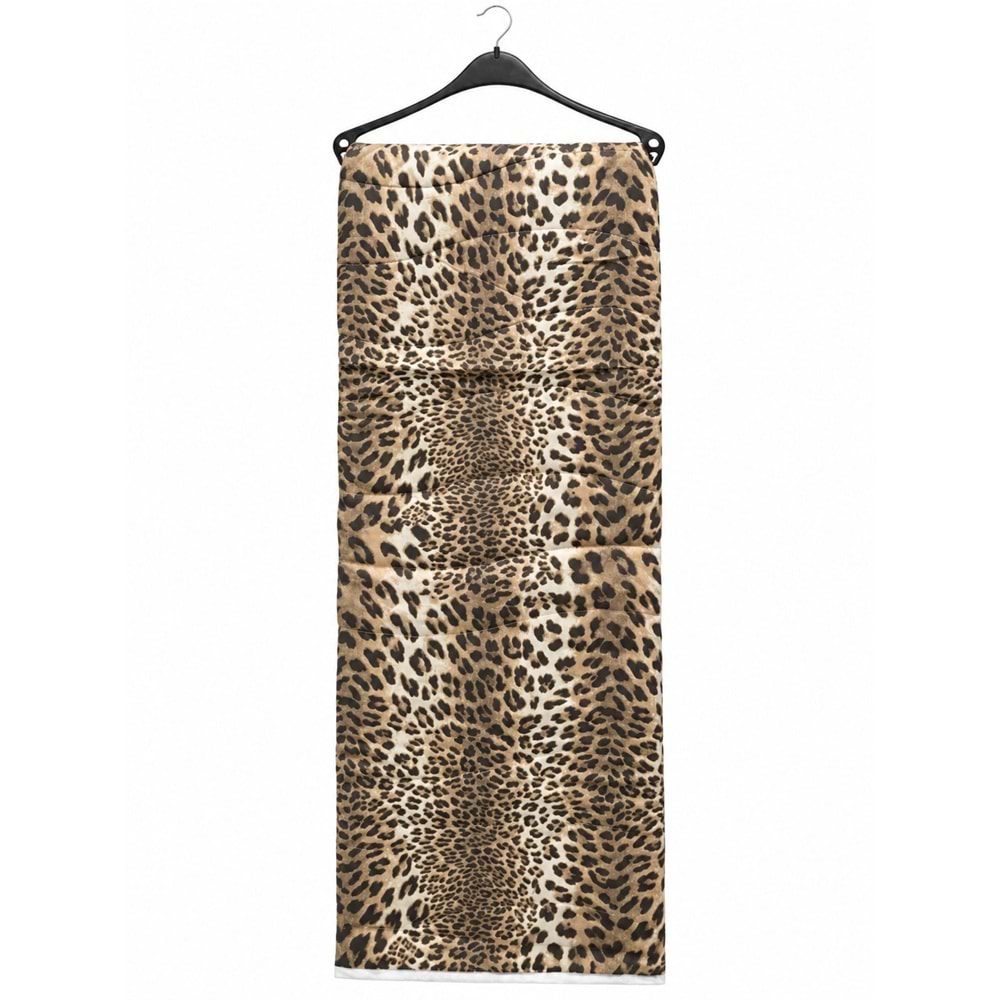 Manolya Pamuklu Çok Amaçlı Tek Kişilik Pike, Yatak Ört (155x220) - Leopar Kahve