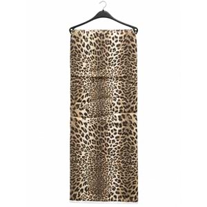 Manolya Pamuklu Çok Amaçlı Tek Kişilik Pike, Yatak Ört (155x220) - Leopar Kahve