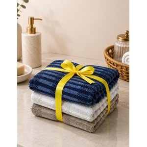 Özdilek -Striscia 3 LÜ SET- Premium El ve Yüz Havlusu (50x90)