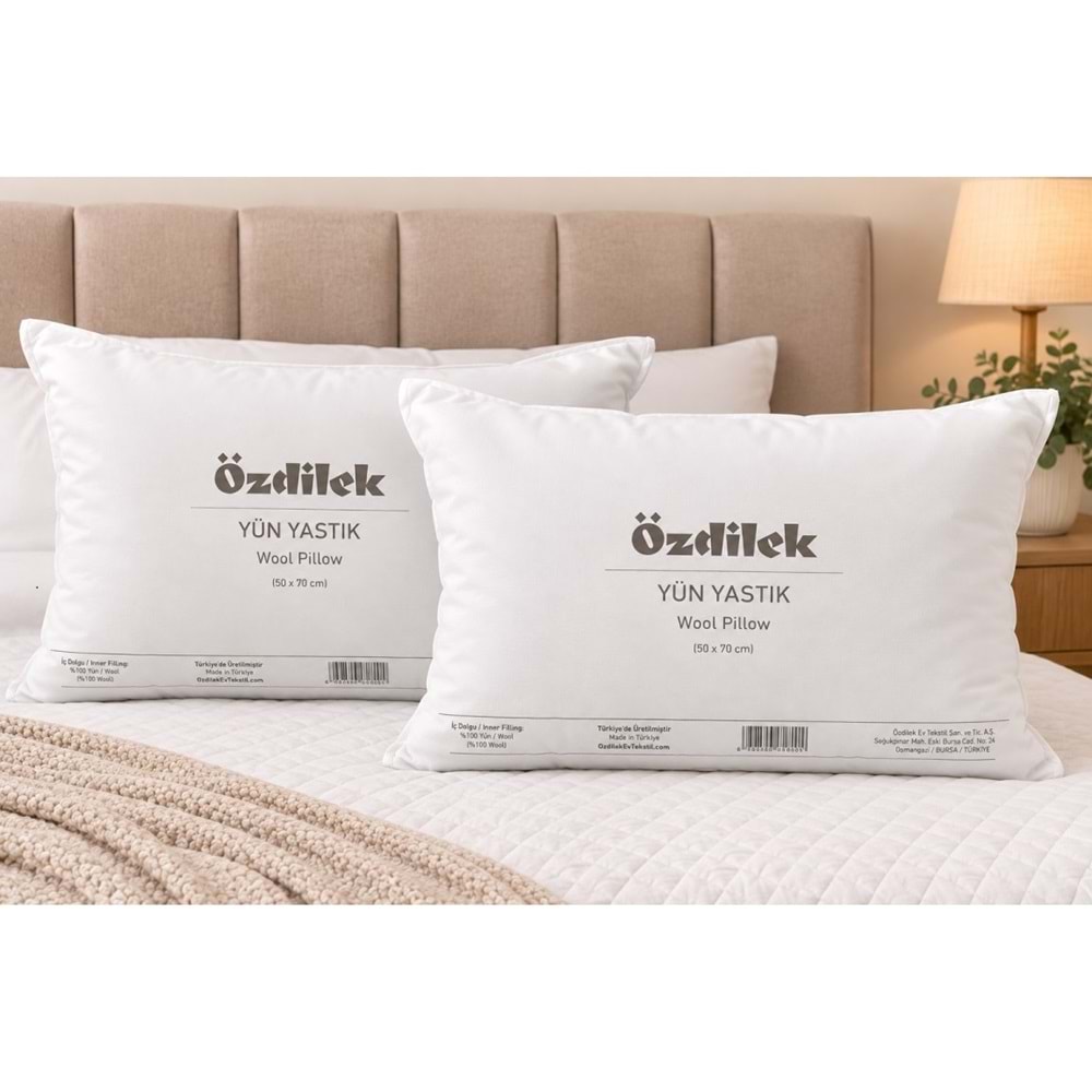 Özdilek 2li Set Doğal %100 Yün Yastık (50x70)