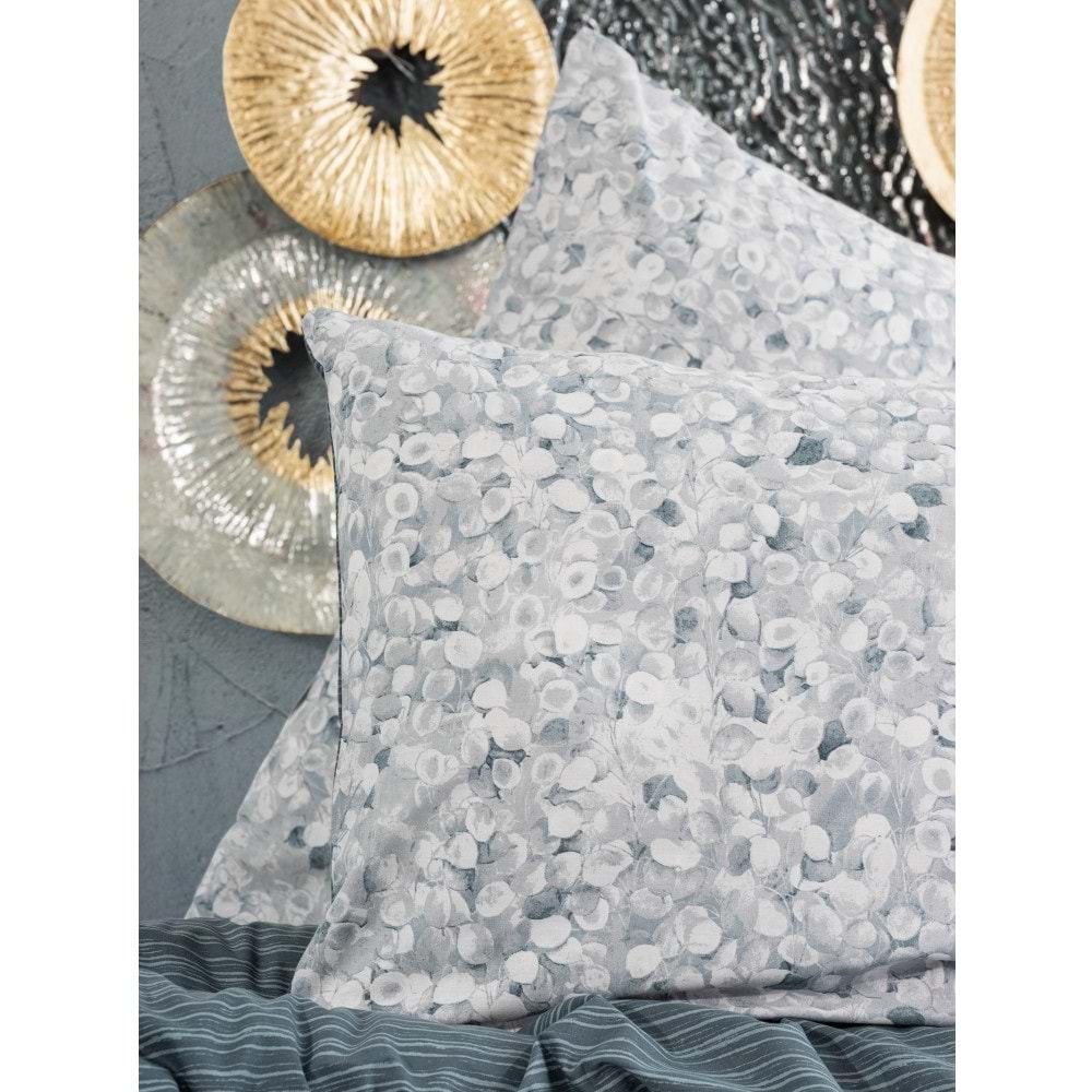 Cotton Box Rf Minimal -Molly Antrasit- Lastikli Çarşaflı Tek Kişilik Nevresim Takımı