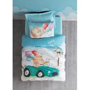 Cotton Box Rf Junior -Buddy Mavi- Lastikli Çarşaflı Tek Kişilik Nevresim Takımı