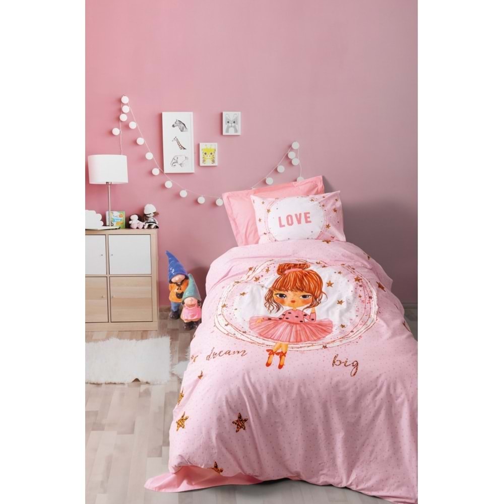 Cotton Box Rf Junior -Jerry Pembe- Lastikli Çarşaflı Tek Kişilik Nevresim Takımı